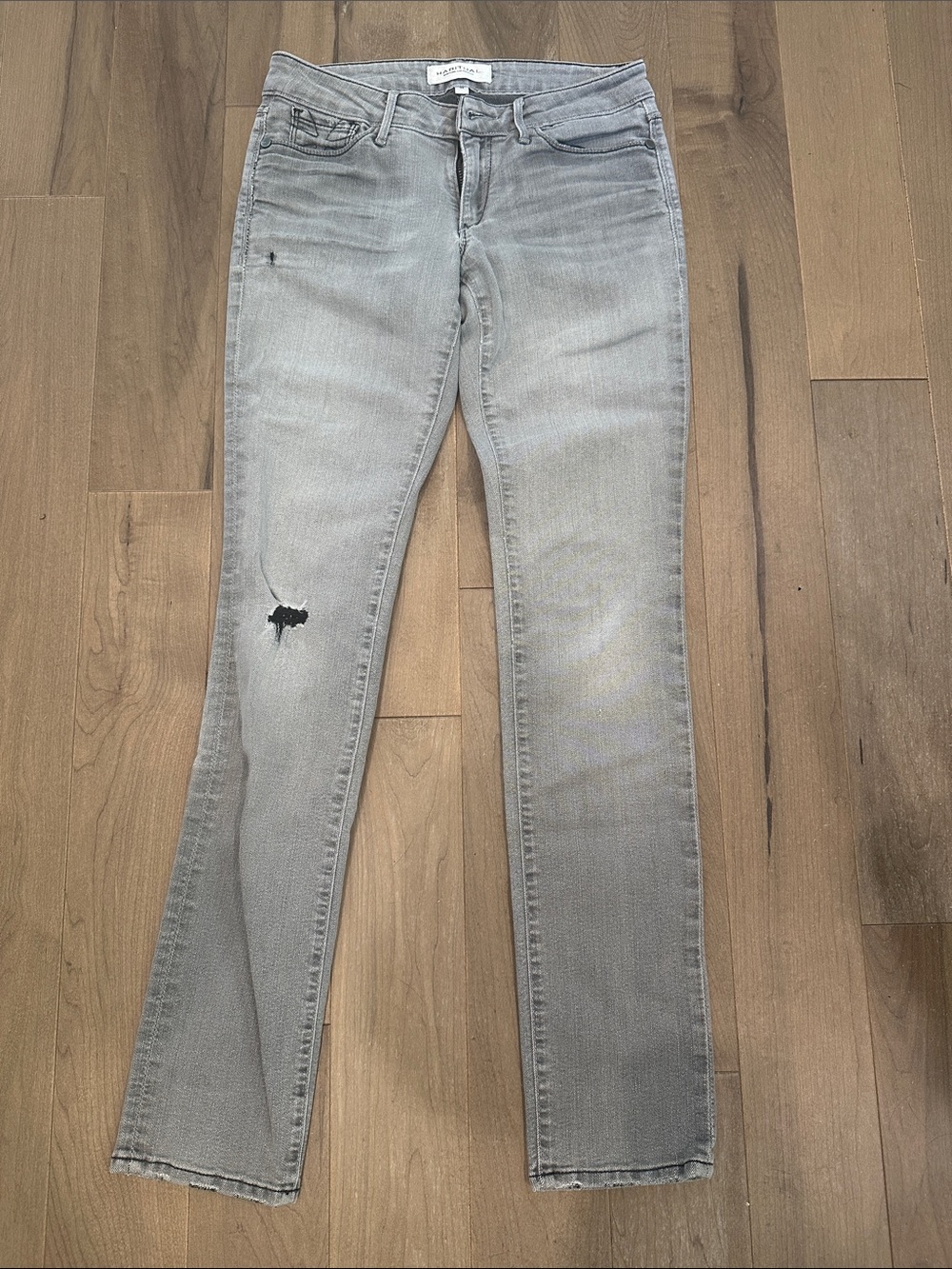 Habitual Light Gray Skinny Jeans with Subtle Distress